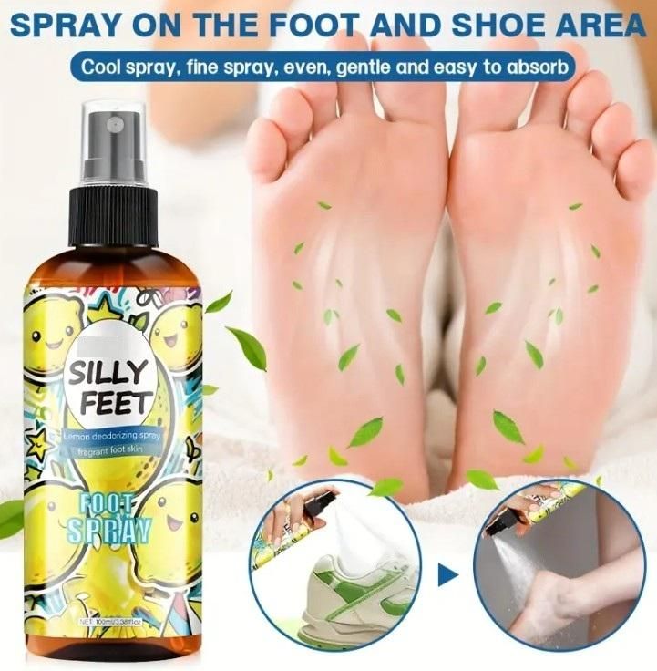 Silly Feet™ Lemon Foot Spray (Pack of 2) – Odour Control, Fresh Feet & Shoes | 100ml Each