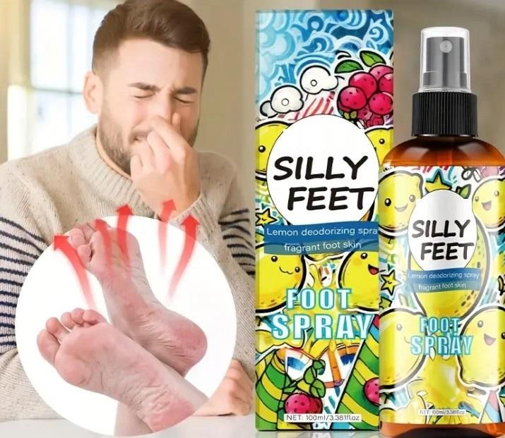 Silly Feet™ Lemon Foot Spray (Pack of 2) – Odour Control, Fresh Feet & Shoes | 100ml Each