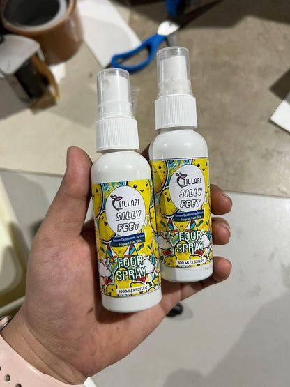 Silly Feet™ Lemon Foot Spray (Pack of 2) – Odour Control, Fresh Feet & Shoes | 100ml Each